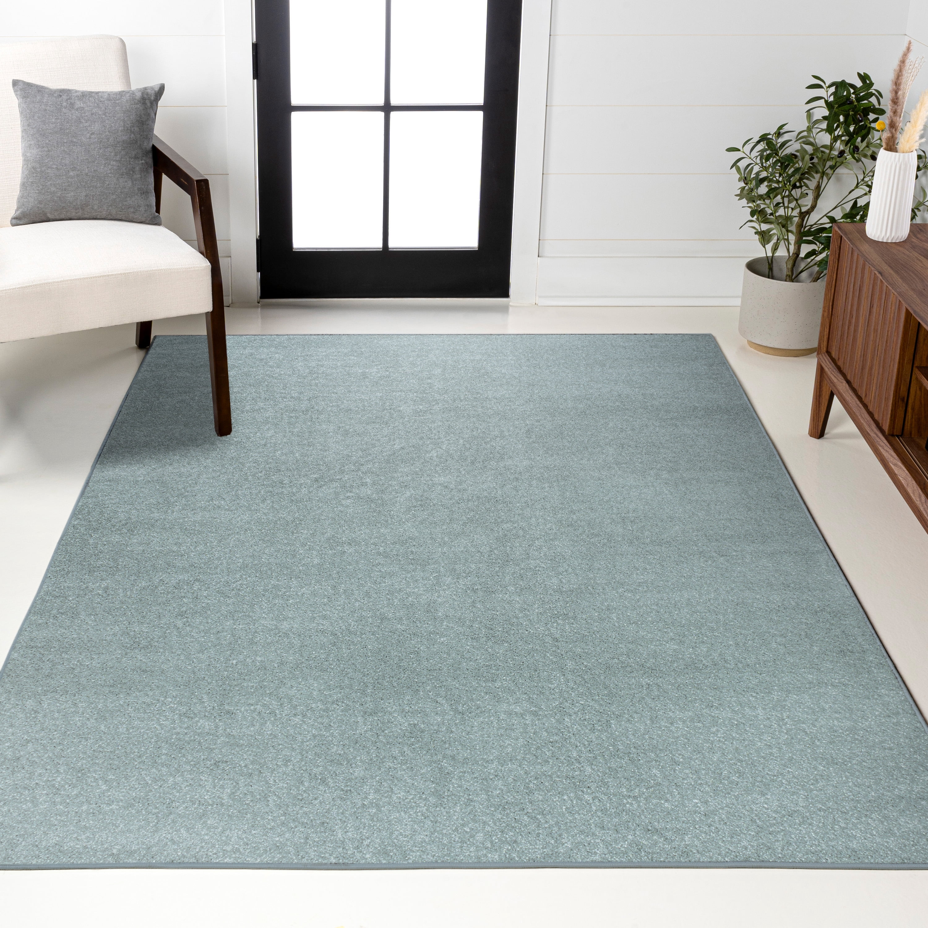 JONATHAN Y SUPERSOFT 12 x 15 Area Rug, Haze - Aqua Blue, SEU100S-15