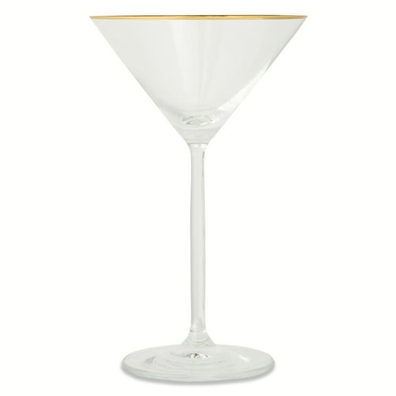 Thyme & Table 7 fl oz Martini Glass with Gold Rim