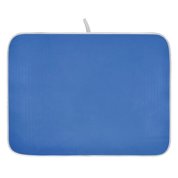 Dish Drying Mat for Kitchen Counter 16x18/18x24 Royal Blue Absorbent Coffee Bar Mat Dish Drainer Rack Mat for Kitchen Counter