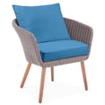 thumbnail image 4 of Vargottam Outdoor Deep Seat Patio Cushions Set 2pcs Seat Set All Weather Replacement Cushion Patio Seat And Back Cushion Set 25"x25"x5" Inches-Medium Blue, 4 of 9