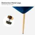 thumbnail image 5 of Tina's Home Velvet Dining Chairs Set of 4 Wingback Upholstered Accent Side Chairs Metal Legs Home Living Room Kitchen Navy, 5 of 10