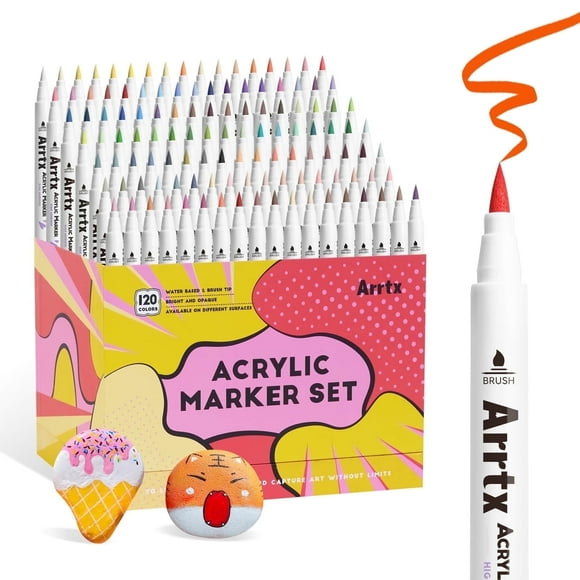 Arrtx Marcador Acrílico Anime Color Pinceles 120 piezas