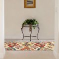thumbnail image 5 of HomeRoots 486902 8 ft. Wool Geometric Tufted Stain Resistant Runner Rug, Cream & Rust, 5 of 5