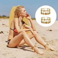 thumbnail image 5 of Tobillera de playa para mujer Sailing Cadena de tobillo gitana 2 uds oro 18 cm, 5 of 5