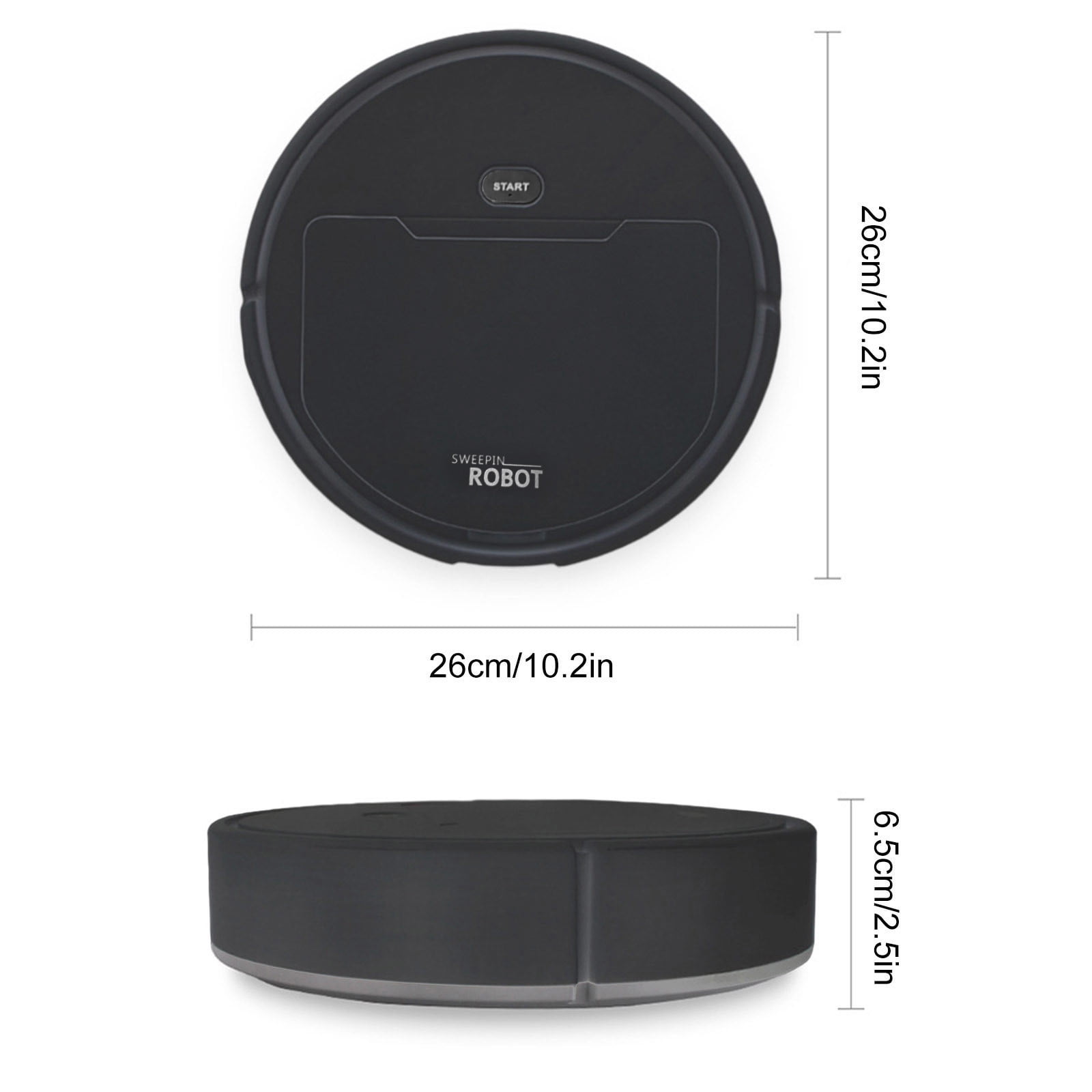 Robot Vacuum Cleaner, USB Smart 3 in 1 Super Thin, Powerful Suction, Quiet, Self Charging Robotic Vacuum Cleaner, Cleans Hard Floors to Medium Pile Carpets