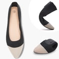 thumbnail image 5 of AOMAIS Women Ballet Flats Pointy Toe Flats Mesh Casual Shoes for Women Slip on Shoes(Beige Black,US10), 5 of 10