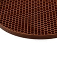 thumbnail image 4 of Unique Bargains Kitchen Hot Pot Pan Bowl Round Shaped Heat Resistant Mat Pad Coaster Brown for Home Essential Christmas, 4 of 5