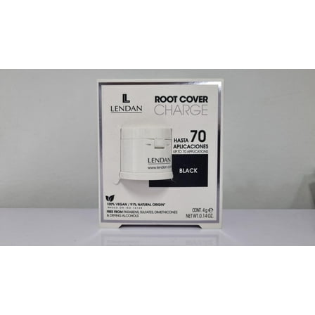 LENDAN - Root Cover Powder for Gray Hair - Root Cover Charge - 4 g - Black Color