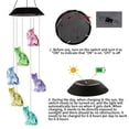 thumbnail image 5 of Solar Powered Color Changing Wind Chime Light, Cute Kitten Design Led Lamp for Patio Yard Garden, Home Decor Aesthetic Waterproof Outdoor Hanging Decor, Easter Decor Outdoor Light, 4.9*25.5in, 5 of 6