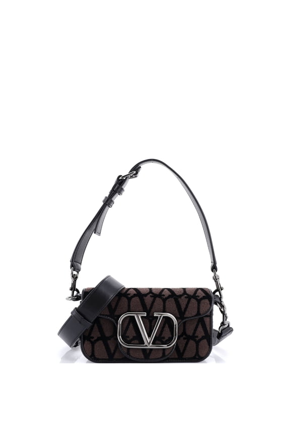 Pre-Owned VLogo Loco Flap Shoulder Bag Toile Iconograph Fabric Small By Rebag