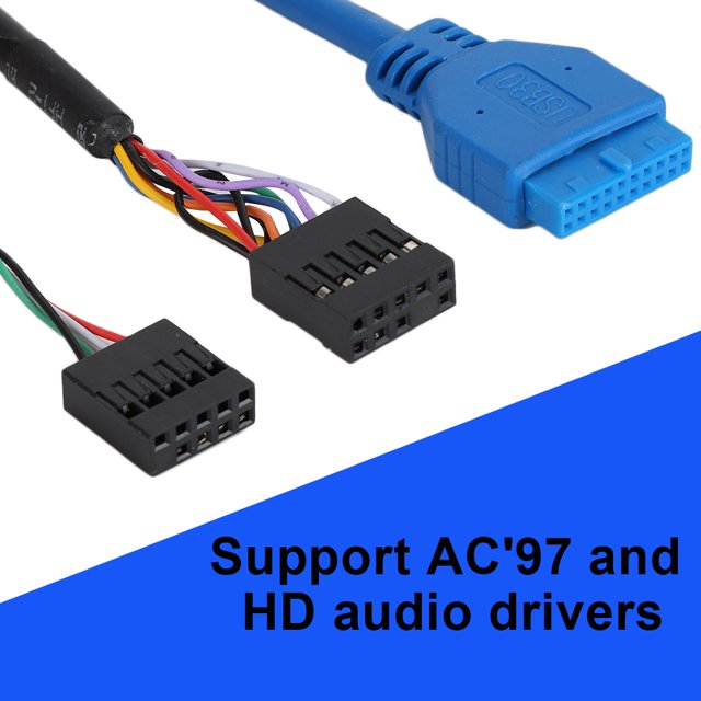 Computer Chassis Panel, 3.1 X 0.9inch AC'97 And HD Audio Driver Audio Front Panel Transmission Stable USB3.0/2.0 With Cable For M9K Series Computer Case