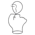 thumbnail image 2 of Arte de Figura de Línea Abstracto Artesanía de Contorno, Soportes Geométricos para Sombrero Soporte para Peluca Soporte de Exhibición Mira hacia perfecl Escultura de rostro abstracto, 2 of 8
