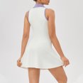 thumbnail image 4 of FcBaudy Robes pour Femmes, Robes d'Été pour Femmes Jupe de Tennis à Revers pour Femmes Séchage Respirant Taille Couleur Contrastante Robe de Sport Décontractée de Mise en Forme Robe pour Femmes, 4 of 6
