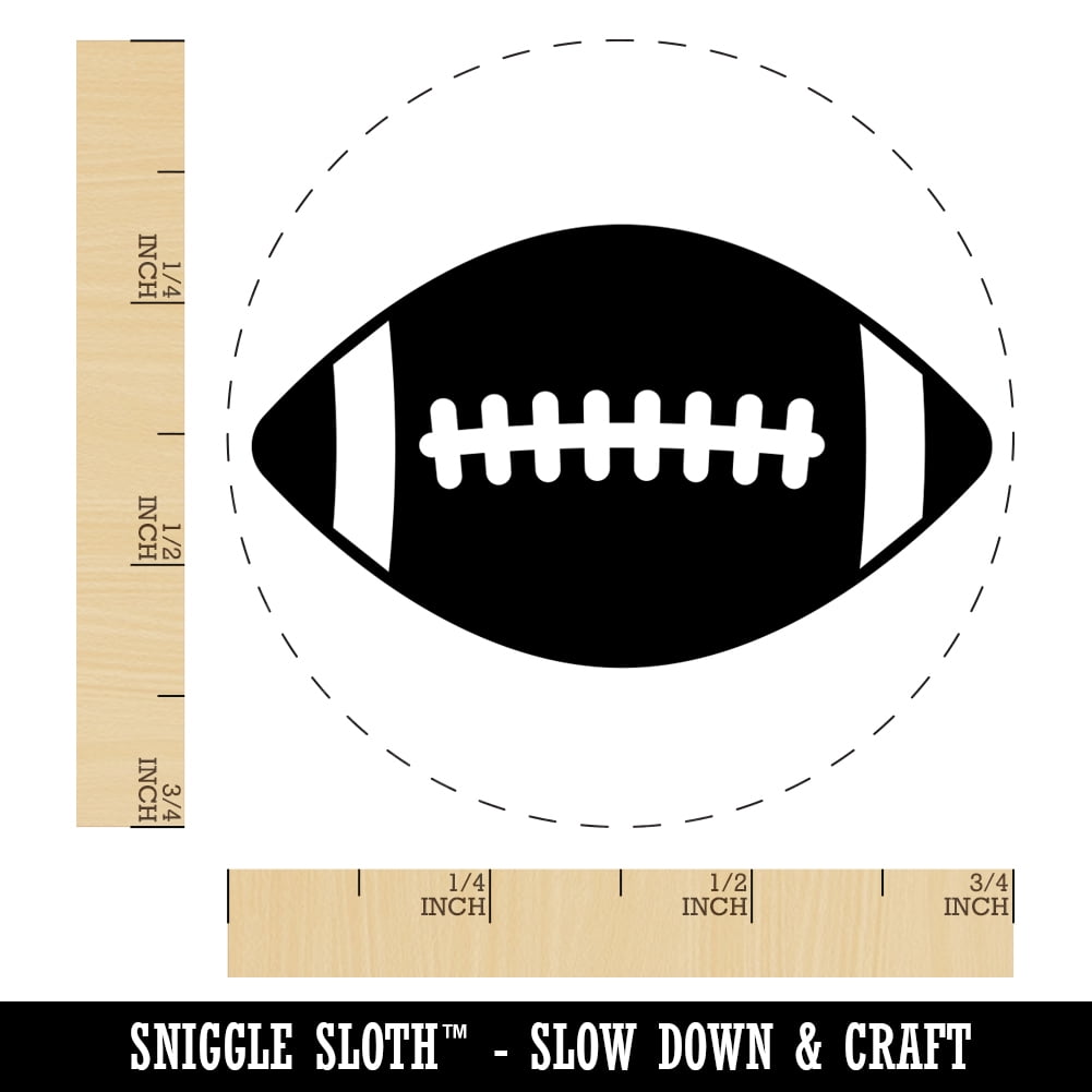 Football Sport Self-Inking Rubber Stamp Ink Stamper - Black Ink - Small 3/4 Inch