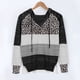 thumbnail image 3 of Gibobby Sudadera larga con cremallera Fashion Women Leopard Patchwork V Cuello de mangas largas Sweater Blouse Tops （Negro， XL), 3 of 5