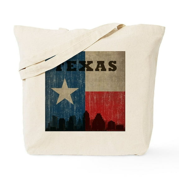 CafePress - Vintage Texas Skyline Tote Bag - Unisex Canvas Tote Bag, Beige, 1-Piece