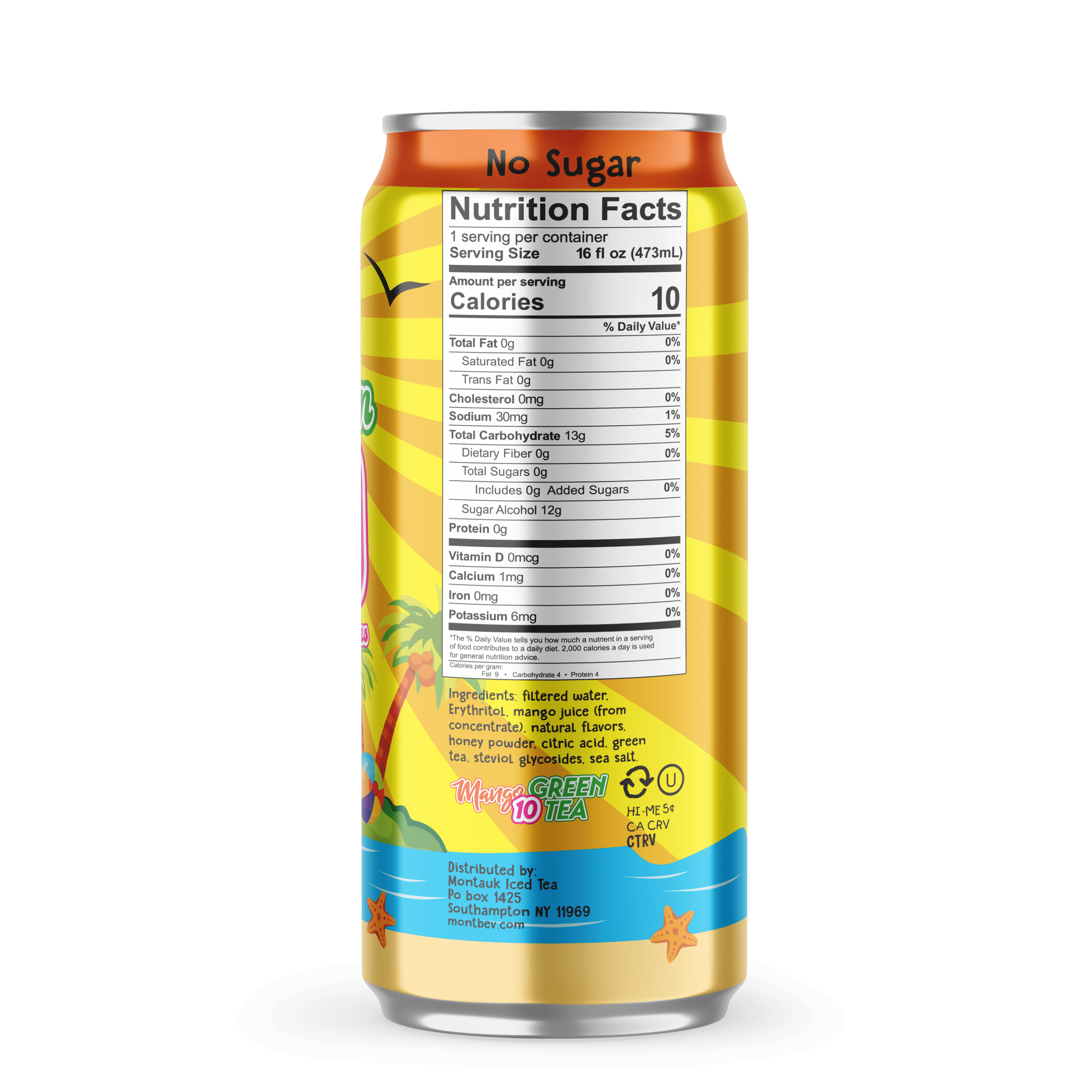 Montauk Iced Tea Mango Green Tea 12 Pack