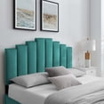 thumbnail image 4 of Noelle Performance Velvet Twin Headboard, Teal, 4 of 9