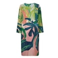 thumbnail image 6 of FOR U DESIGNS Palm Tree Pattern Womens Nightgown Soft House Dresses for Women with Pockets, Lightweight Elastic Fabric Robes for Women Mumu Dress , M, 6 of 8