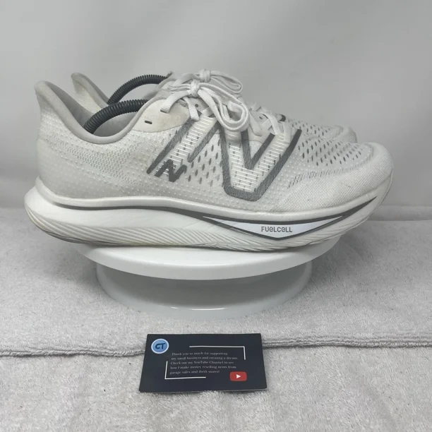 New Balance FuelCell Rebel v3 White Silver Gray Shoes MFCXMW3 Men’s 12 2E Wide