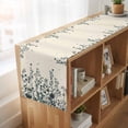 thumbnail image 6 of Navy Botanical 70 Inch Table Runner, Blue Dragonfly Flower Leaf Retro Style Farmhouse Dresser Scarf Cotton & Linen Tablerunner for Dining/Kitchen Island/Holiday Party Décor 13" x 70", 6 of 9