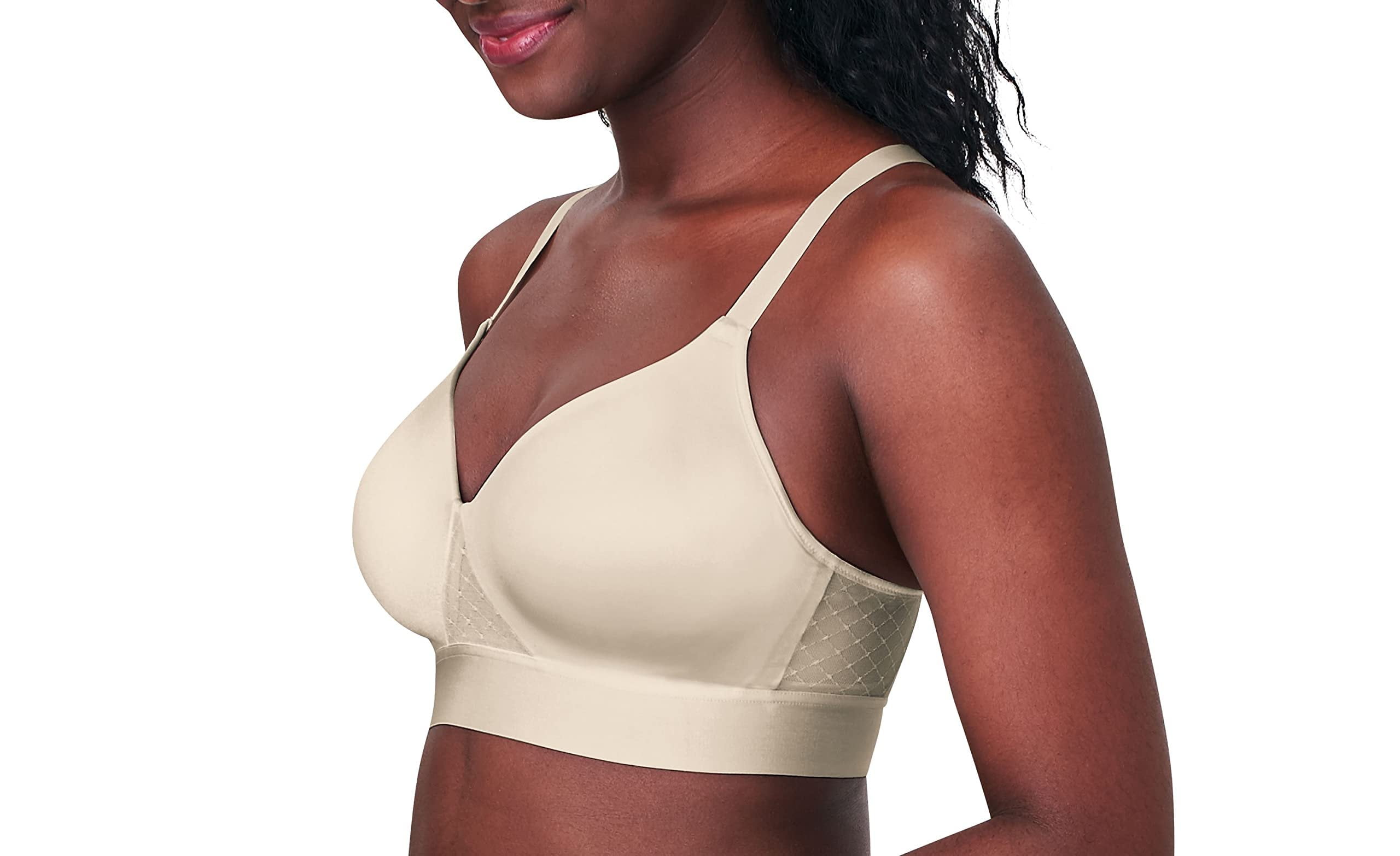 Bali Women's One Smooth U Bounce Control Wirefree Bra Df3458, Light Buff, 36DD