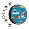 thumbnail image 5 of Balery Transportations With Cute Animalstire Cover Waterproof Dust-Proof, Universal Spare Wheel Tire Cover For Trailer, Rv, Suv Truck And Vehicle Camper Accessories-15 Inch, 5 of 9