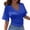 Blue, variant on Korean Style Design Short Sleeve T Shirt Casual Loose Fit Pure Basic Top Summer Arrival Women's Tee Shirts for Women Casual