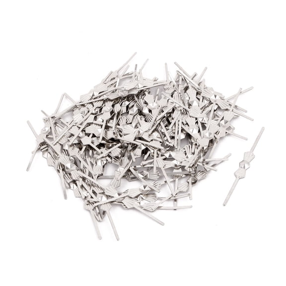 Uxcell 100Pcs Chromium Tone 45mm Length Chandelier Connector Clip for Fastening Crystal