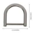 thumbnail image 2 of AURARMLET 8 Pcs Fermoirs en Forme de D Alliage de Zinc Noir Matériel de Fixation Collection, 2 of 8
