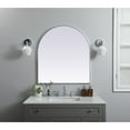 thumbnail image 3 of Elegant Decor Metal Frame Arch Mirror 33x36 Inch in Silver, 3 of 10