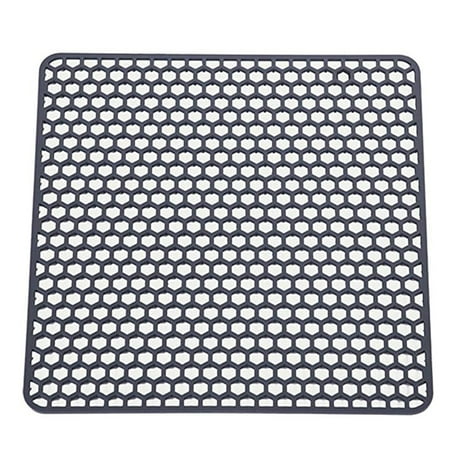 

Deoxygene Silicone Sink Protector Mats Dish Drying Mat Counter Protector for Kitchen Utensils and Dishes(Gray)
