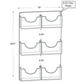 thumbnail image 3 of Six-Pocket Wall Mount Bifold Brochure Holder, 2-Pack, 3 of 4