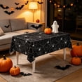 thumbnail image 7 of Chmadoxn Halloween Spiderweb Plastic Tablecloth 54x108 Inch Disposable Waterproof Table Cover for Spooky HOUSE Party Decorations Supplies, Orange/Purple/Black, 7 of 7