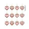 thumbnail image 3 of Kchsji 12Pcs Valentines Day Heart Ornaments, Romantic Hanging Decorations, Red, Pink, Rose Gold, Perfect for Valentine's Day Party, Wedding, Engagement, Christmas Tree, Home Decor, 3 of 9