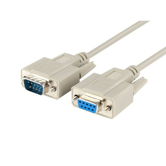 Monoprice Molded Cable - 10 Feet - Beige | DB9 Male/Female