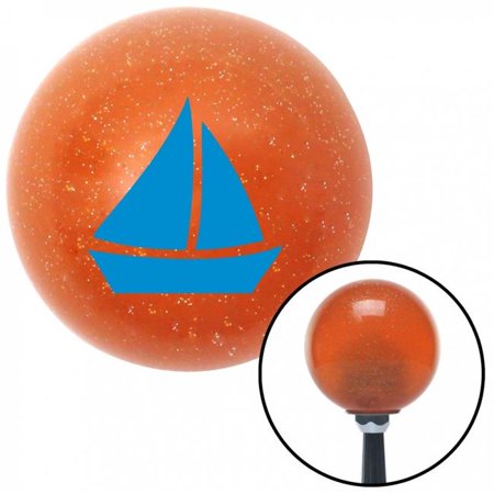 American Shifter Blue Sail Boat No.2 Orange Metal Flake Shift Knob with M16 x 1.5 Insert Shifter Auto