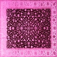 thumbnail image 1 of Ahgly Company Indoor Square Oriental Pink Traditional Area Rugs, 3' Square, 1 of 4