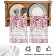thumbnail image 5 of Pink Eucalyptus Leaves Kitchen Towels Set of 4, Summer Botanical Farmhouse Rustic Wood Absorbent Dish Towels for Kitchen, Microfiber Hand Towel, Quick Drying Tea Towel for Cleaning Dishcloths, 5 of 7