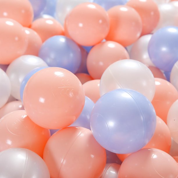 100 Bolas De Plástico Para Piscina De Bolas | Diámetro 5,5 Cm En Tonos Pastel Rosa, Azul Y Turquesa | Divertidas Y Seguras Para Niños