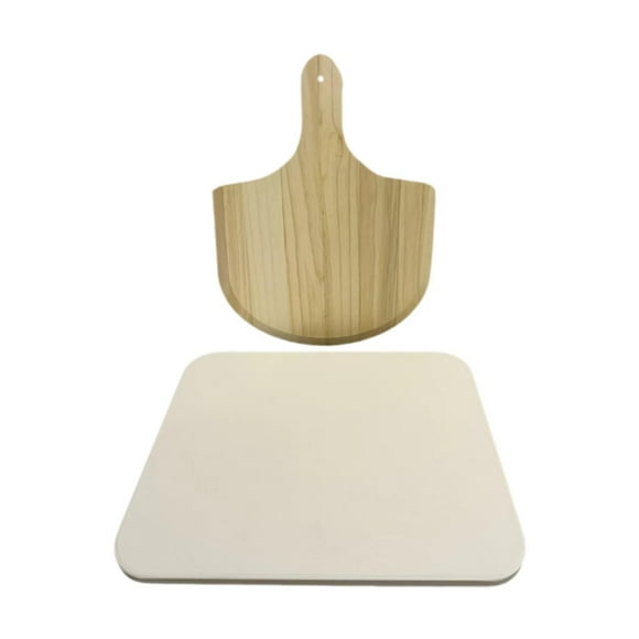 Piedra de pizza rectangular, rejilla de pizza rectangular con cáscara, 15 x 12 pulgadas para Cordierite Cooking Stone