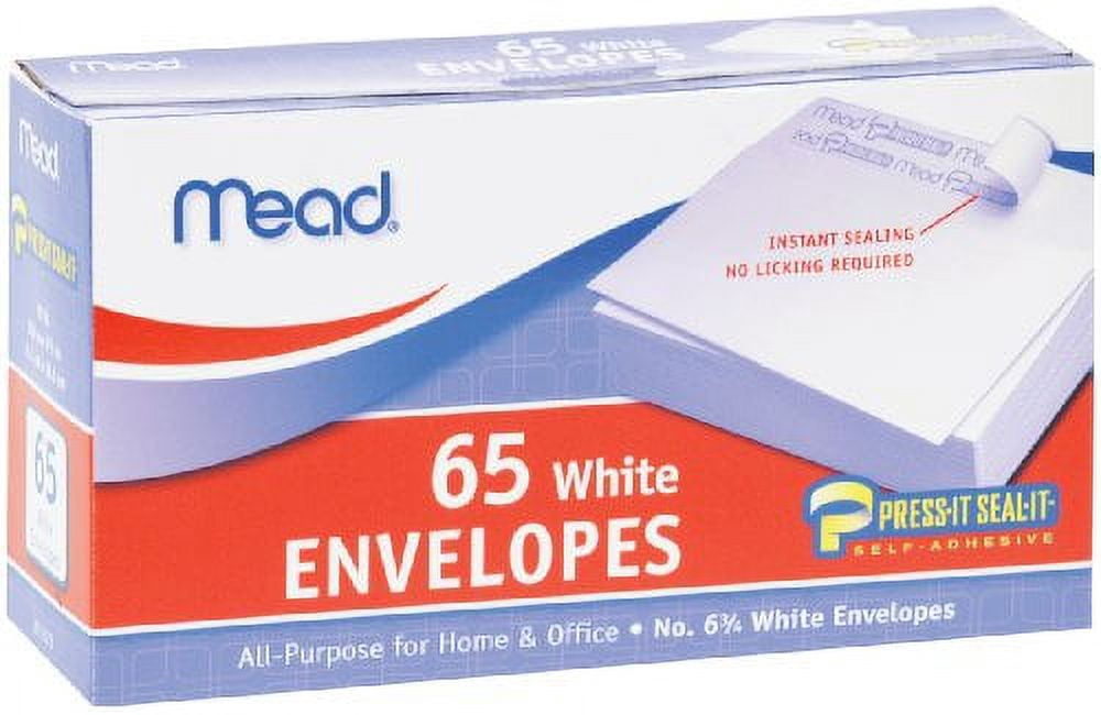 Mead Envelopes, Self Seal, Self Adhesive Closure, #6-3/4 Small