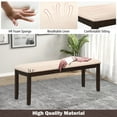 thumbnail image 6 of Gymax Set of 2 Dining Bench Upholstered Fabric Entryway Bench w/Padded Seat Kitchen, 6 of 9