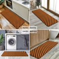 thumbnail image 6 of Orange and Black Checkered Pattern Kitchen Rug Mat,Kitchen Runner Rugs Non Skid Washable,Decorative Kitchen Floor Mats for Kitchen,Sink,Laundry,17"x47.2", 6 of 7