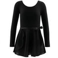 thumbnail image 1 of Leotardo de ballet para niñas pequeñas bailarina danza volantes manga larga tutú falda ballet gimnasia vestido, 1 of 1