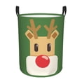 thumbnail image 2 of YFYANG Waterproof Laundry Hamper, Cartoon Christmas Moose Laundry Basket Oxford Fabric with Handle Foldable, M, 2 of 8