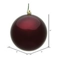 thumbnail image 2 of Vickerman 6" Burgundy Candy Ball Ornament, 4 per Bag, 2 of 5