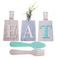 thumbnail image 5 of SWETRACE 1 Set Wooden Eat Signs Multi Color Rectangular Boho Decor Rustic Style for Kitchen Wall Sign 28.0x14.0x2.0in, 5 of 8