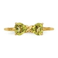 thumbnail image 4 of 14k Yellow Gold Peridot Bow Ring Birthstone August, 4 of 10