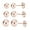 Rose Gold, variant on Women's 925 Sterling Silver Round Ball Stud Earring 3-Size Set - 5mm to 7mm